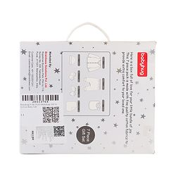 Babyhug 100% Cotton Baby Gift Set With Beach Theme Print - White & Red