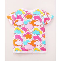 Babyhug 100% Cotton Baby Gift Set with Cloud Print Pack of 7 - Pink