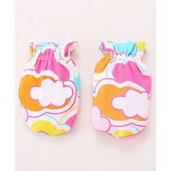 Babyhug 100% Cotton Baby Gift Set with Cloud Print Pack of 7 - Pink