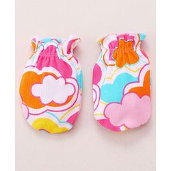 Babyhug 100% Cotton Baby Gift Set with Cloud Print Pack of 7 - Pink