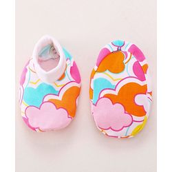 Babyhug 100% Cotton Baby Gift Set with Cloud Print Pack of 7 - Pink