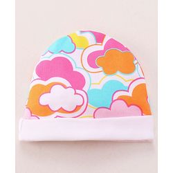 Babyhug 100% Cotton Baby Gift Set with Cloud Print Pack of 7 - Pink