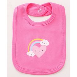 Babyhug 100% Cotton Baby Gift Set with Cloud Print Pack of 7 - Pink