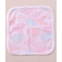 Babyhug 100% Cotton Baby Gift Set with Cloud Print Pack of 7 - Pink