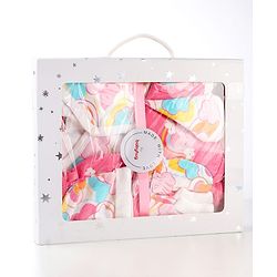 Babyhug 100% Cotton Baby Gift Set with Cloud Print Pack of 7 - Pink