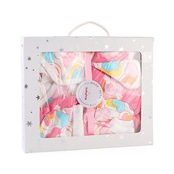 Babyhug 100% Cotton Baby Gift Set with Cloud Print Pack of 7 - Pink