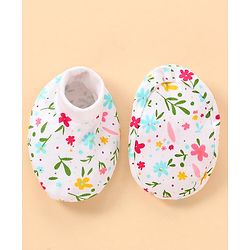 Babyhug 100% Cotton Baby Gift Set With Floral Print Pack of 7 - White & Pink