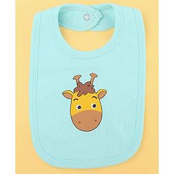 Babyhug 100% Cotton Baby Gift Set With Animal Print Pack of 7 - White & Light Blue