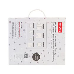 Babyhug 100% Cotton Baby Gift Set With Animal Print Pack of 7 - White & Light Blue