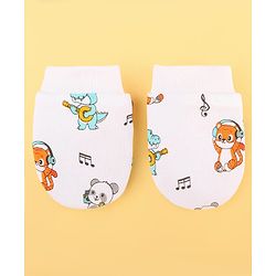 Babyhug 100% Cotton Baby Gift Set Pack of 7 - White & Light Blue