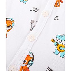 Babyhug 100% Cotton Baby Gift Set Pack of 7 - White & Light Blue