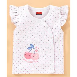Babyhug 100% Cotton Baby Gift Set with Polka Dots & Fruit Print Set of 7 - Pink