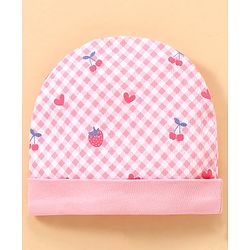 Babyhug 100% Cotton Baby Gift Set with Polka Dots & Fruit Print Set of 7 - Pink