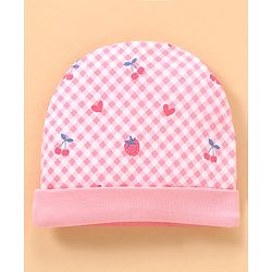 Babyhug 100% Cotton Baby Gift Set with Polka Dots & Fruit Print Set of 7 - Pink