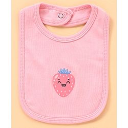 Babyhug 100% Cotton Baby Gift Set with Polka Dots & Fruit Print Set of 7 - Pink