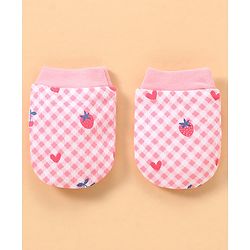 Babyhug 100% Cotton Baby Gift Set with Polka Dots & Fruit Print Set of 7 - Pink