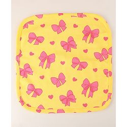Babyhug 100% Cotton Baby Gift Set With Bow Print Pack of 7 - Yellow & Pink