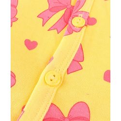 Babyhug 100% Cotton Baby Gift Set With Bow Print Pack of 7 - Yellow & Pink