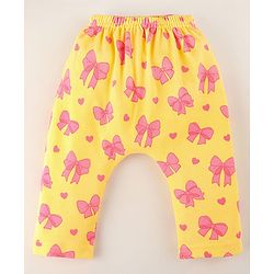 Babyhug 100% Cotton Baby Gift Set With Bow Print Pack of 7 - Yellow & Pink