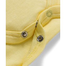 Babyhug 100% Cotton Knit Full Sleeves Onesies with Bunny & Bow Print Pack of 3 - Yellow Pink & Light Blue