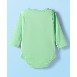 Babyhug 100% Cotton Interlock Knit Full Sleeves Onesies with Ducky & Floral Print Pack of 3 - White Light Green & Pink