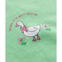 Babyhug 100% Cotton Interlock Knit Full Sleeves Onesies with Ducky & Floral Print Pack of 3 - White Light Green & Pink