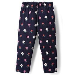 Babyhug Cotton Knit Half Sleeves Night Suit with Floral & Wonderfull Text Print - Navy Blue