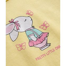 Babyhug 100% Cotton Interlock Knit Half Sleeves Onesies With Animal Print Pack Of 3 - Light Blue Yellow & Pink
