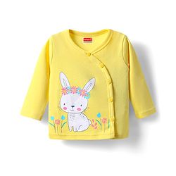 Babyhug 100% Cotton Interlock Knit Full Sleeves Jhablas With Floral Print Pack Of 3 - Yellow Navy Blue & White