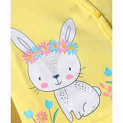 Babyhug 100% Cotton Interlock Knit Full Sleeves Jhablas With Floral Print Pack Of 3 - Yellow Navy Blue & White