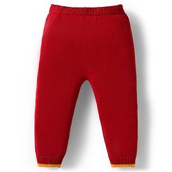 Babyhug Organic Cotton Knit Full Sleeves Sweater Set With Cap & Vehicle Design - Brown & White