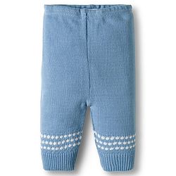 Babyhug Knit Full Sleeves  Front Open Sweater Sets With Cap & Booties With Stripes - Light Blue