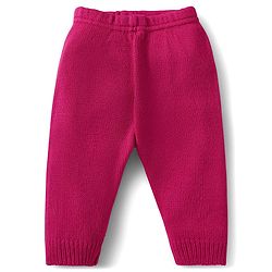 Babyhug Knit Full Sleeves Front Open Sweater Set with Bow Applique Cable Knit Design & Pocket Detailing with Cap - Fuchsia