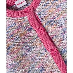 Babyhug Knitted Full Sleeves Co-Ord Sweater Set With Static Design - Multicolor