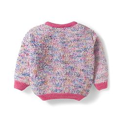 Babyhug Knitted Full Sleeves Co-Ord Sweater Set With Static Design - Multicolor