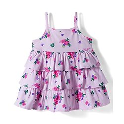 Babyhug Cotton Knit Full Sleeves Floral Printed Frock With Shrug & Bow Applique - Pink