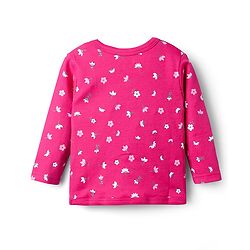 Babyhug 100% Cotton Interlock Knit Full Sleeves Front Open Jhablas With Floral & Polka Dots Print Pack Of 3 - Pink & Dark Pink