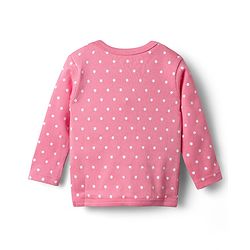 Babyhug 100% Cotton Interlock Knit Full Sleeves Front Open Jhablas With Floral & Polka Dots Print Pack Of 3 - Pink & Dark Pink