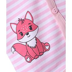 Babyhug 100% Cotton Interlock Knit Full Sleeves Front Open Jhablas With Floral & Polka Dots Print Pack Of 3 - Pink & Dark Pink