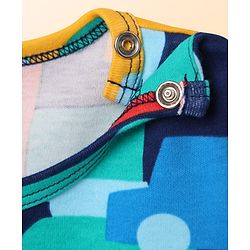 Babyhug 100% Cotton Knit Half Sleeves Striped Rompers with Vehicle Print Pack of 2 - Multicolor
