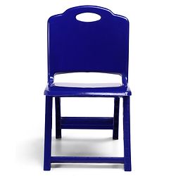 Babyhug Kids Portable Non-Slip Folding Chair| Light Weight & Portable| Ideal for Indoor & Outdoor| Home & Classroom Use| Comfortable Back Rest - Blue