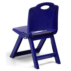 Babyhug Kids Portable Non-Slip Folding Chair| Light Weight & Portable| Ideal for Indoor & Outdoor| Home & Classroom Use| Comfortable Back Rest - Blue
