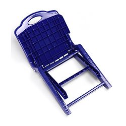 Babyhug Kids Portable Non-Slip Folding Chair| Light Weight & Portable| Ideal for Indoor & Outdoor| Home & Classroom Use| Comfortable Back Rest - Blue