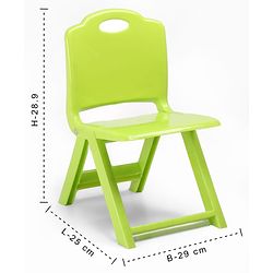 Babyhug Kids Portable Non-Slip Folding Chair| Light Weight & Portable| Ideal for Indoor & Outdoor| Home & Classroom Use| Comfortable Back Rest - Blue