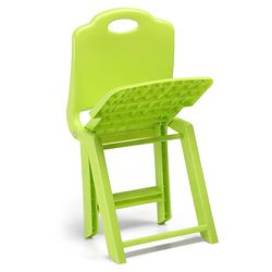 Babyhug Kids Portable Non-Slip Folding Chair| Light Weight & Portable| Ideal for Indoor & Outdoor| Home & Classroom Use| Comfortable Back Rest - Blue