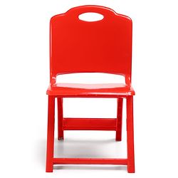 Babyhug Kids Portable Non-Slip Folding Chair| Light Weight & Portable| Ideal for Indoor & Outdoor| Home & Classroom Use| Comfortable Back Rest - Red