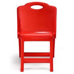 Babyhug Kids Portable Non-Slip Folding Chair| Light Weight & Portable| Ideal for Indoor & Outdoor| Home & Classroom Use| Comfortable Back Rest - Red