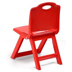Babyhug Kids Portable Non-Slip Folding Chair| Light Weight & Portable| Ideal for Indoor & Outdoor| Home & Classroom Use| Comfortable Back Rest - Red