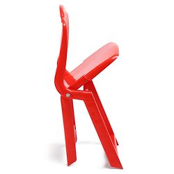 Babyhug Kids Portable Non-Slip Folding Chair| Light Weight & Portable| Ideal for Indoor & Outdoor| Home & Classroom Use| Comfortable Back Rest - Red