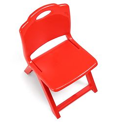 Babyhug Kids Portable Non-Slip Folding Chair| Light Weight & Portable| Ideal for Indoor & Outdoor| Home & Classroom Use| Comfortable Back Rest - Red